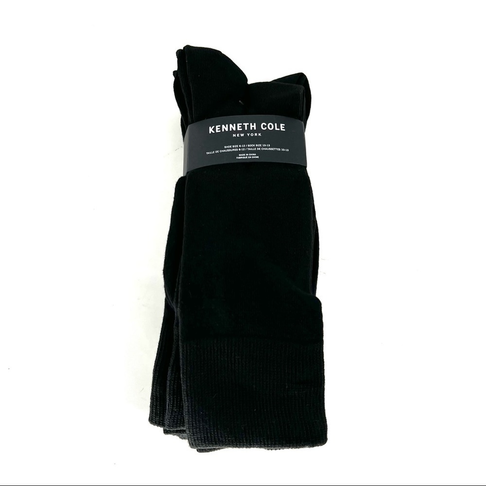 Kenneth Cole Men's 6 Pack Ribbed Crew Socks - Shoe Size 6-12